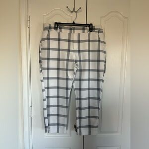 White & Black Striped Trousers